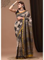 Chanderi Silk Multi Color Traditional Wear Printed Saree